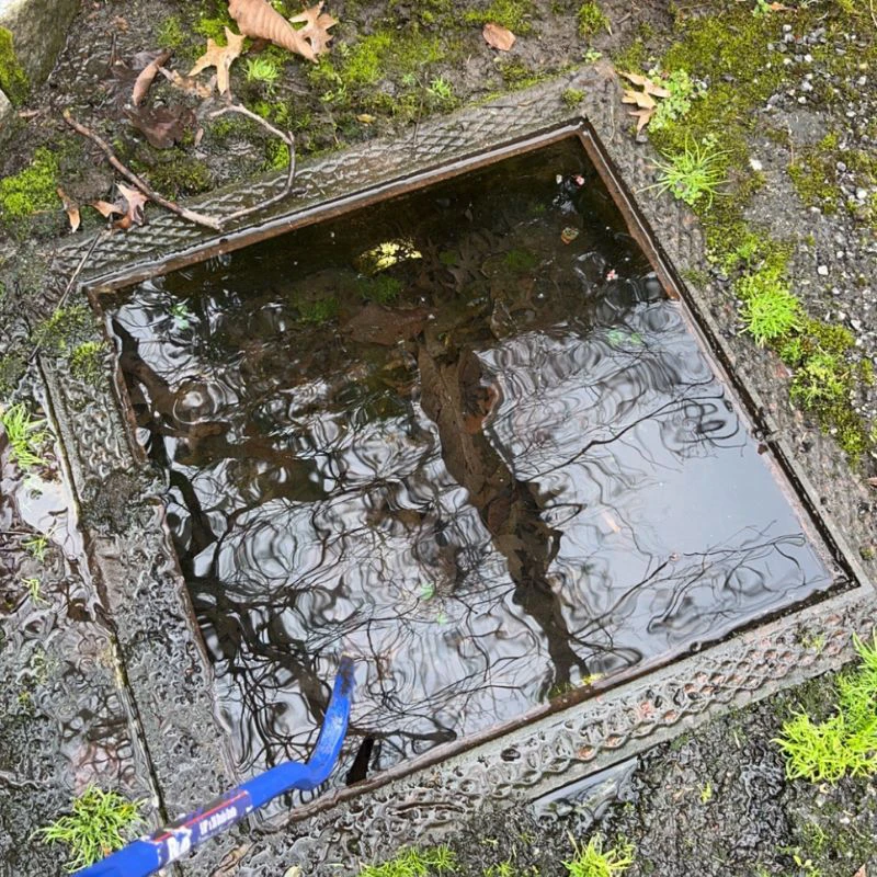 before storm water drain cleaning